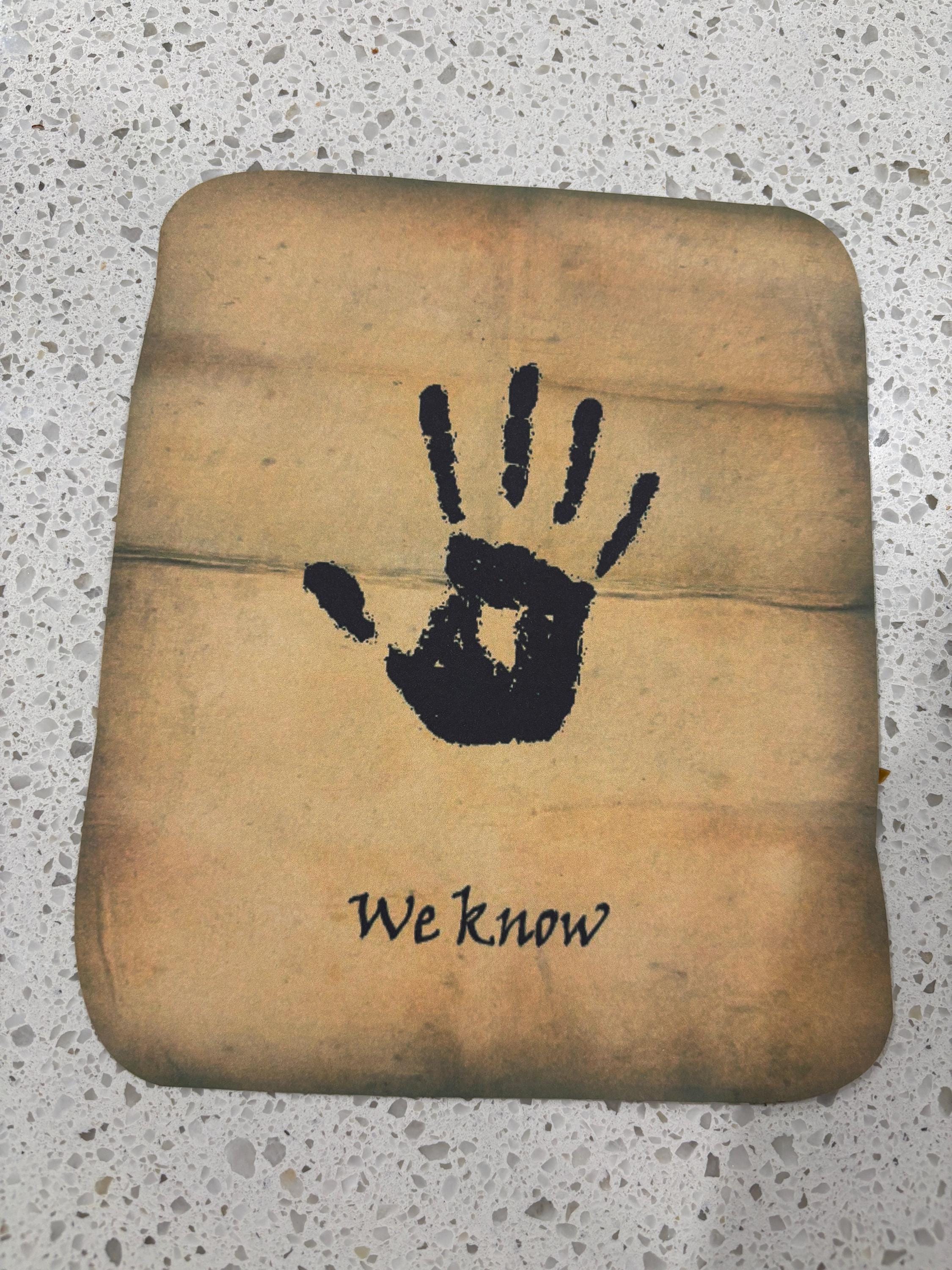 Skyrim Dark Brotherhood We Know Poster Letter
