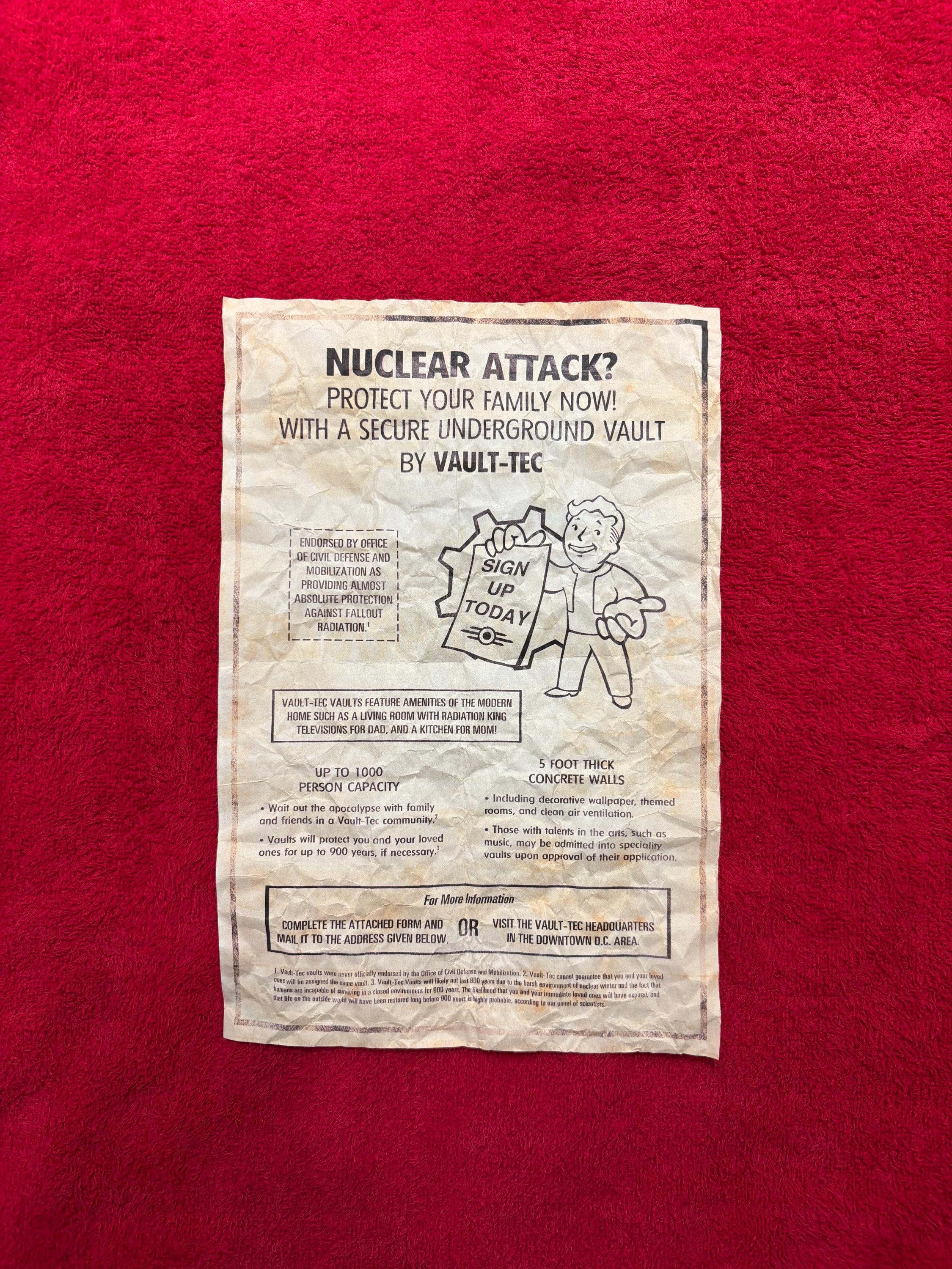 Scavenged Fallout Vault Tec Advertisement Poster