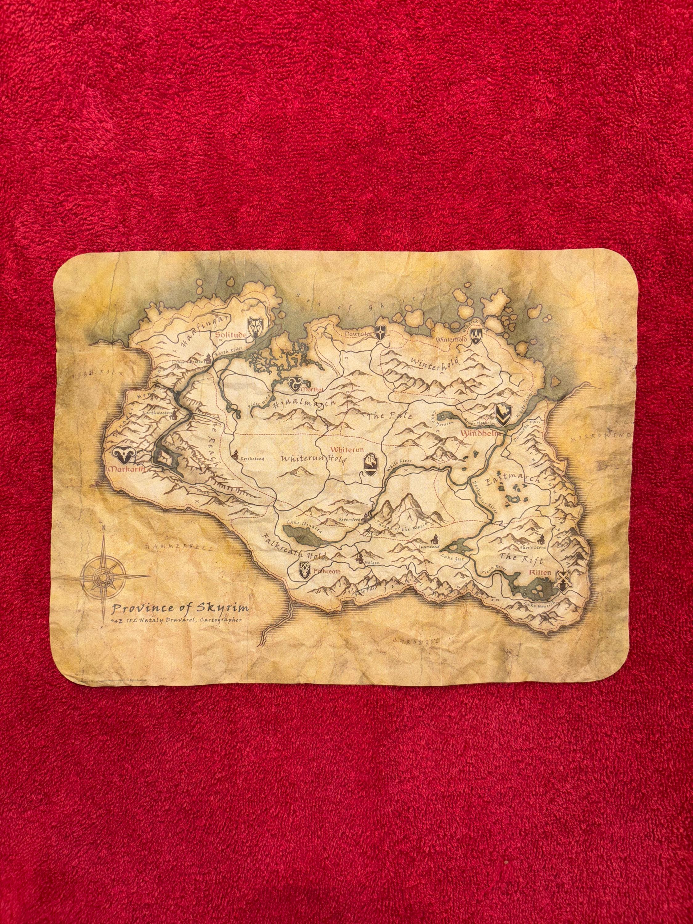 Map of Skyrim Poster