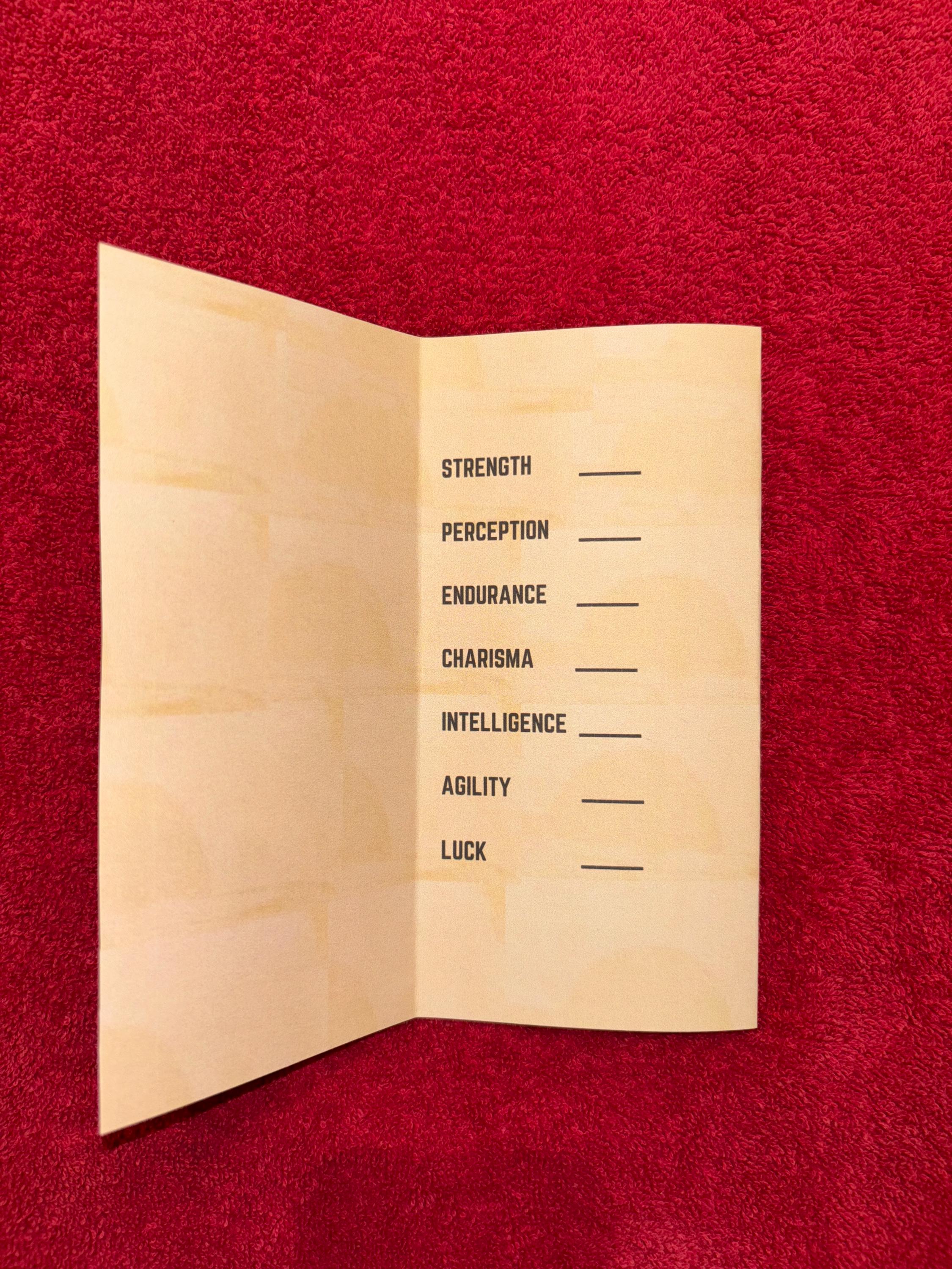 Fallout Customizable SPECIAL Perk Tree Brochure