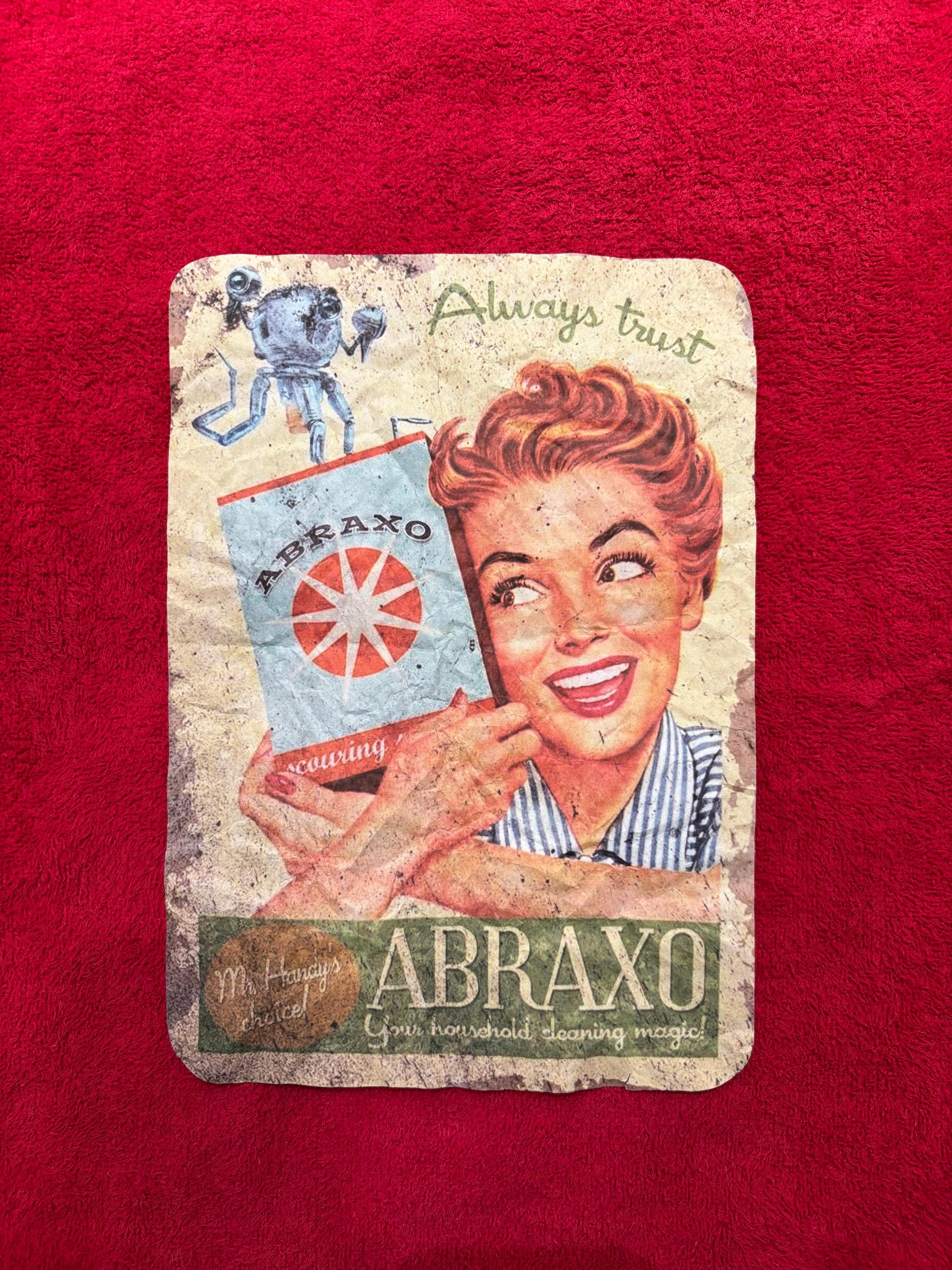 Fallout Retro Abraxo Cleaner Advertisement Poster