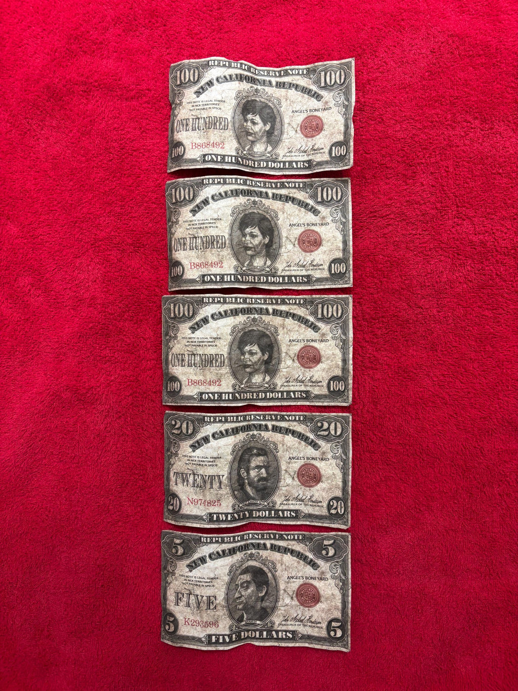 Fallout NCR Dollar Bills