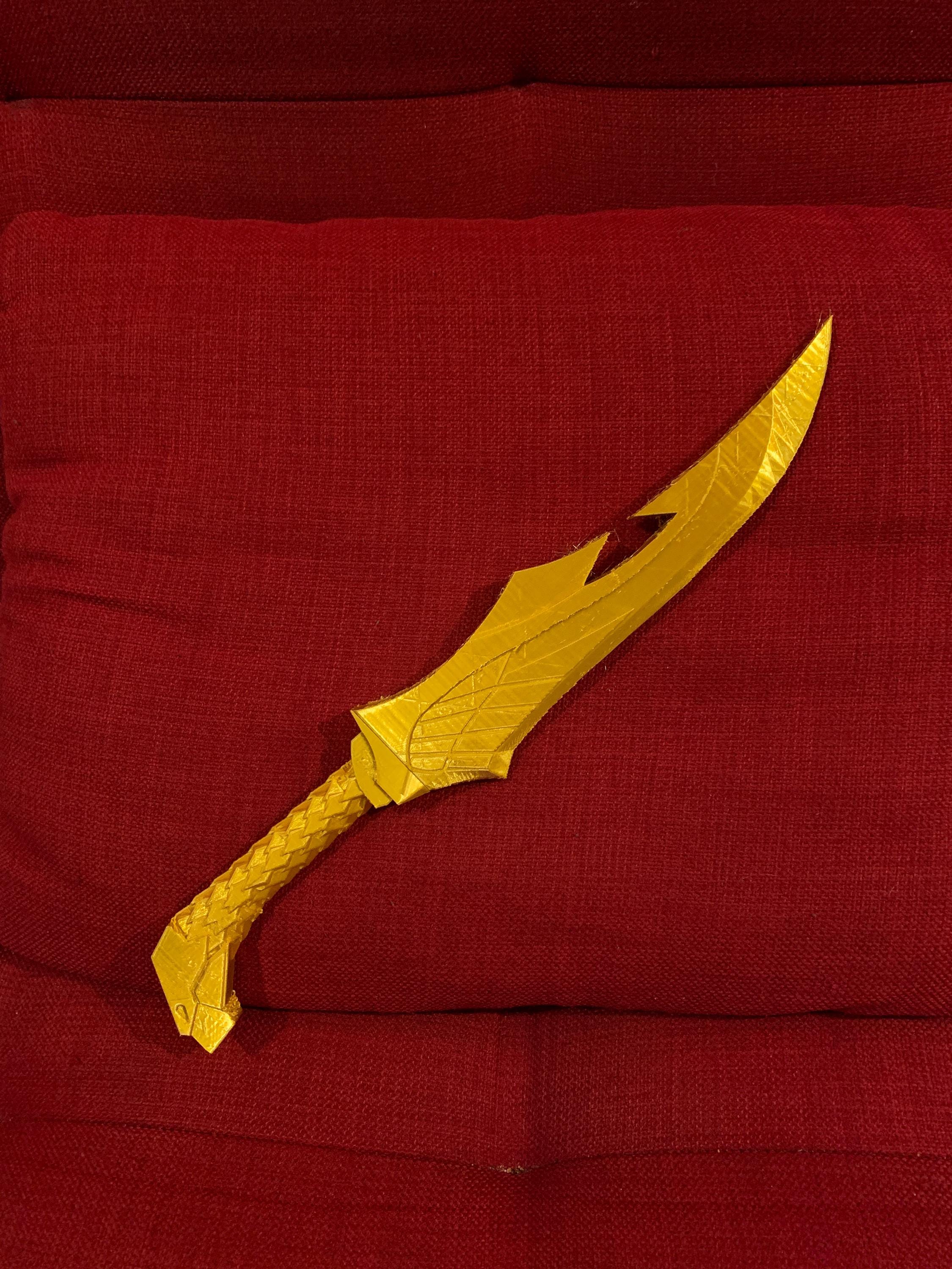 3D Printed Skyrim Elven Dagger Prop