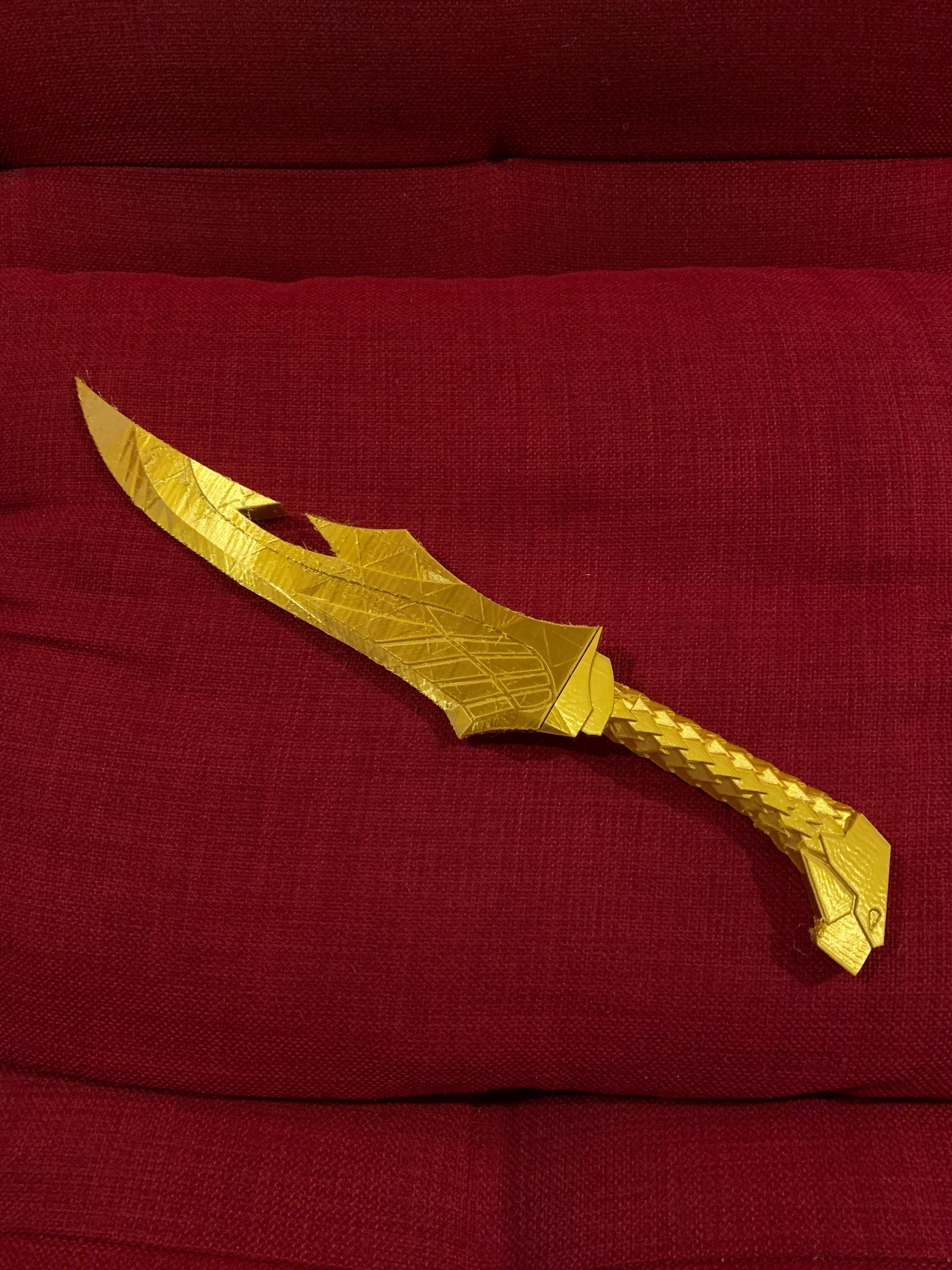 3D Printed Skyrim Elven Dagger Prop